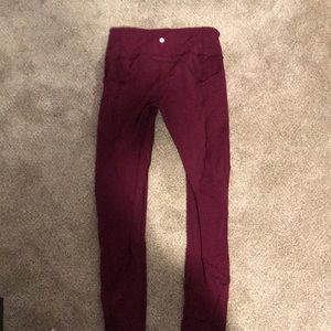 Maroon Lululemon Women’s size 8 leggings